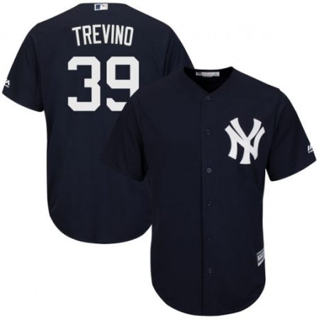 cheap Yankees #39 Jose Trevino Navy Blue New Cool Base Stitched MLB Jersey