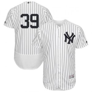 Yankees #39 Jose Trevino White Strip Flexbase Authentic Collection Stitched MLB Jersey