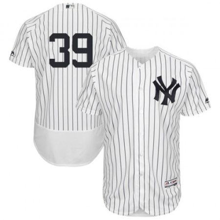 Yankees #39 Jose Trevino White Strip Flexbase Authentic Collection Stitched MLB Jersey