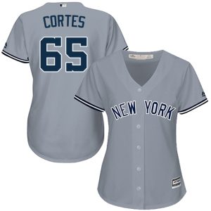Yankees #65 Nestor Cortes Grey Road Women's Stitched MLB Jersey