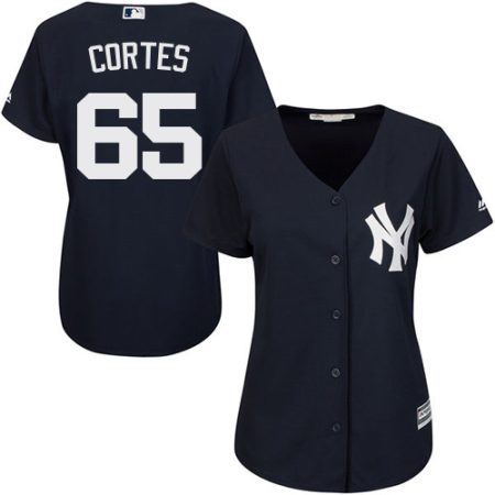 wholesale Yankees #65 Nestor Cortes Navy Blue Alternate Women's Stitched MLB Jersey