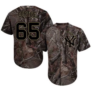 Yankees #65 Nestor Cortes Realtree Collection Cool Base Stitched Youth MLB Jersey