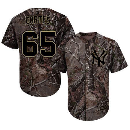Yankees #65 Nestor Cortes Realtree Collection Cool Base Stitched Youth MLB Jersey