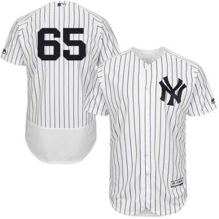 Yankees #65 Nestor Cortes White Strip Flexbase Authentic Collection Stitched MLB Jersey