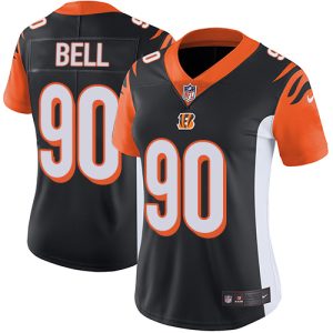 Bengals #90 Travis Bell Black Team Color Women's Stitched NFL Vapor Untouchable Limited Jersey