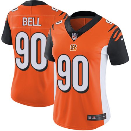 Bengals #90 Travis Bell Orange Alternate Women's Stitched NFL Vapor Untouchable Limited Jersey
