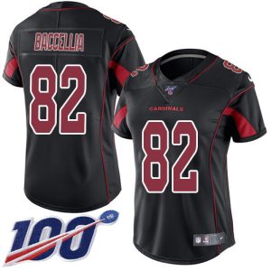 cheap Cardinals #82 Andre Baccellia Black Women's Stitched NFL Limited Rush 100th Season Jersey