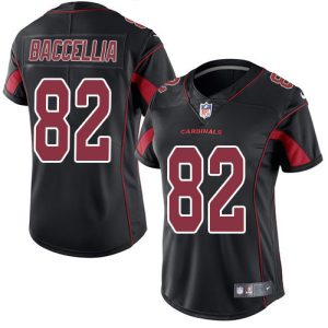 Cardinals #82 Andre Baccellia Black Women's Stitched NFL Limited Rush Jersey