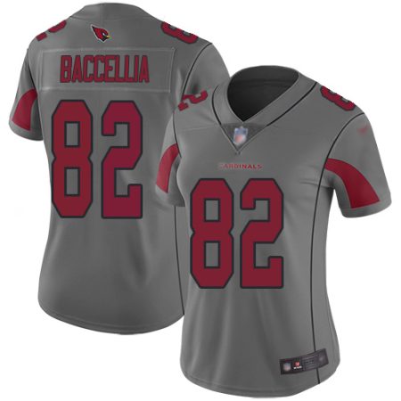 Cardinals #82 Andre Baccellia Silver Women's Stitched NFL Limited Inverted Legend Jersey