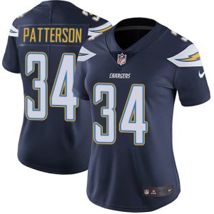 chargers #34 jaret patterson navy blue team color women's stitched nfl vapor untouchable limited cheap jersey