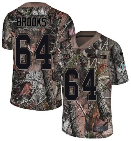 Commanders #64 Mason Brooks Camo Youth Stitched NFL Limited Rush Realtree Jersey