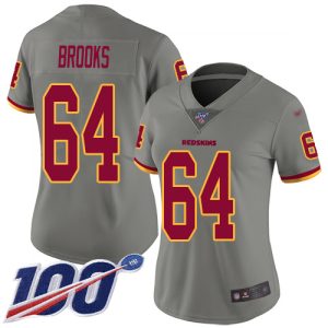 commanders #64 mason brooks gray women's stitched nfl limited inverted legend 100th season cheap jersey