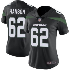 Jets #62 Jake Hanson Black Alternate Women's Stitched NFL Vapor Untouchable Limited Jersey