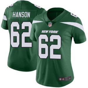 Jets #62 Jake Hanson Green Team Color Women's Stitched NFL Vapor Untouchable Limited Jersey