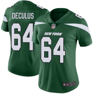 cheap Jets #64 Austin Deculus Green Team Color Women's Stitched NFL Vapor Untouchable Limited Jersey