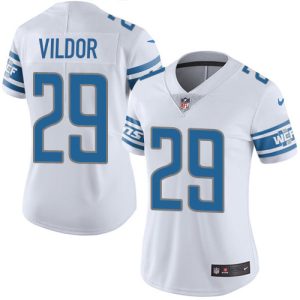 Lions #29 Kindle Vildor White Women's Stitched NFL Vapor Untouchable Limited Jersey