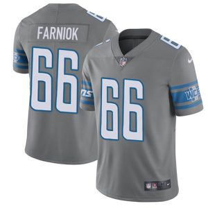 wholesale Lions #66 Matt Farniok Gray Youth Stitched NFL Limited Rush Jersey