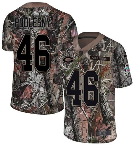 Packers #46 Jack Podlesny Camo Men's Stitched NFL Limited Rush Realtree Jersey