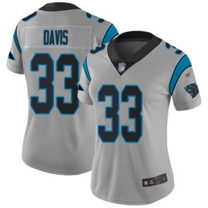 Panthers #33 Tae Davis Silver Women's Stitched NFL Limited Inverted Legend Jersey