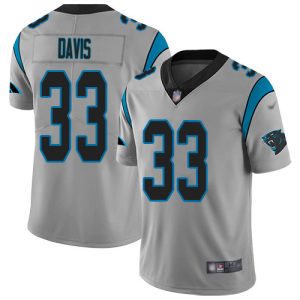 wholesale Panthers #33 Tae Davis Silver Youth Stitched NFL Limited Inverted Legend Jersey