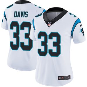 Panthers #33 Tae Davis White Women's Stitched NFL Vapor Untouchable Limited Jersey