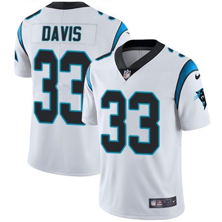 Panthers #33 Tae Davis White Youth Stitched NFL Vapor Untouchable Limited Jersey