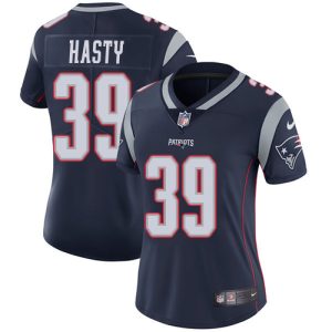 Patriots #39 JaMycal Hasty Navy Blue Team Color Women's Stitched NFL Vapor Untouchable Limited Jersey