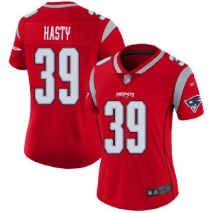 Patriots #39 JaMycal Hasty Red Women's Stitched NFL Limited Inverted Legend Jersey