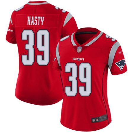 Patriots #39 JaMycal Hasty Red Women's Stitched NFL Limited Inverted Legend Jersey