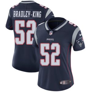 patriots #52 will bradley-king navy blue team color women's stitched nfl vapor untouchable limited wholesale jersey