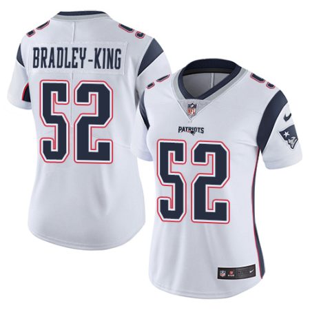 cheap Patriots #52 Will Bradley-King White Women's Stitched NFL Vapor Untouchable Limited Jersey