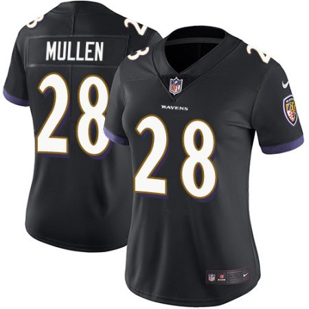 wholesale Ravens #28 Trayvon Mullen Black Alternate Women's Stitched NFL Vapor Untouchable Limited Jersey