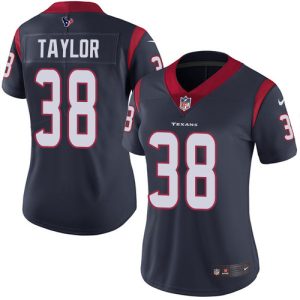 Texans #38 J.J. Taylor Navy Blue Team Color Women's Stitched NFL Vapor Untouchable Limited Jersey