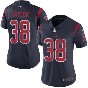 wholesale Texans #38 J.J. Taylor Navy Blue Women's Stitched NFL Limited Rush Jersey