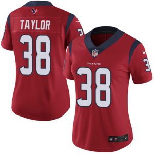 Texans #38 J.J. Taylor Red Alternate Women's Stitched NFL Vapor Untouchable Limited Jersey